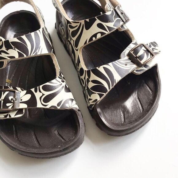 BIKI by Birkenstock cream/brown sandals EUC 29(11) - Picture 3 of 4